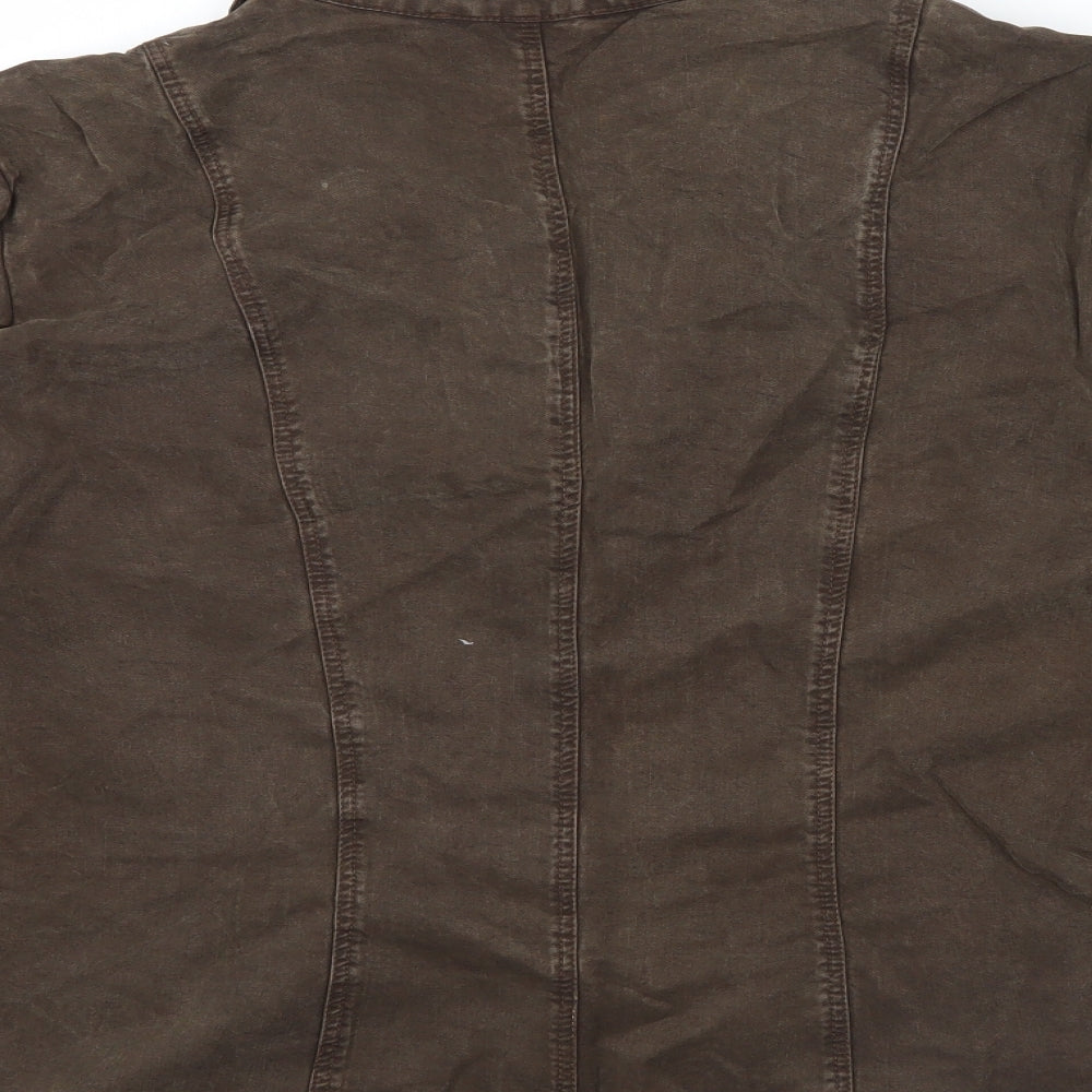 Femme Womens Brown Jacket Size 18