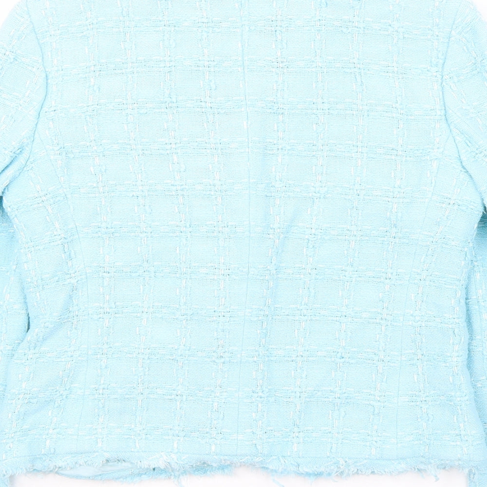Per Una Womens Blue Jacket Coat Size 12