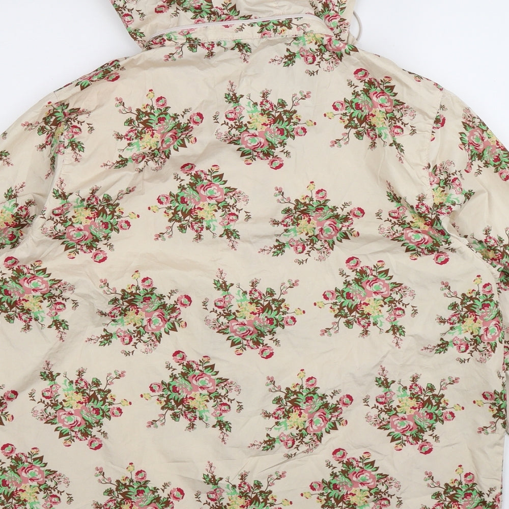 Denim Co Womens Beige Floral Jacket Size 12