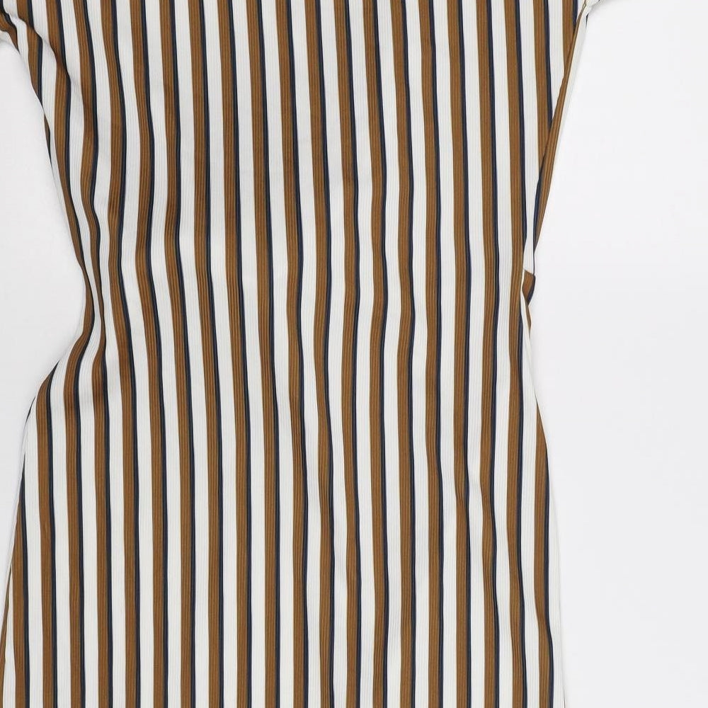 Preworn Womens Multicoloured Striped Bodycon Size L