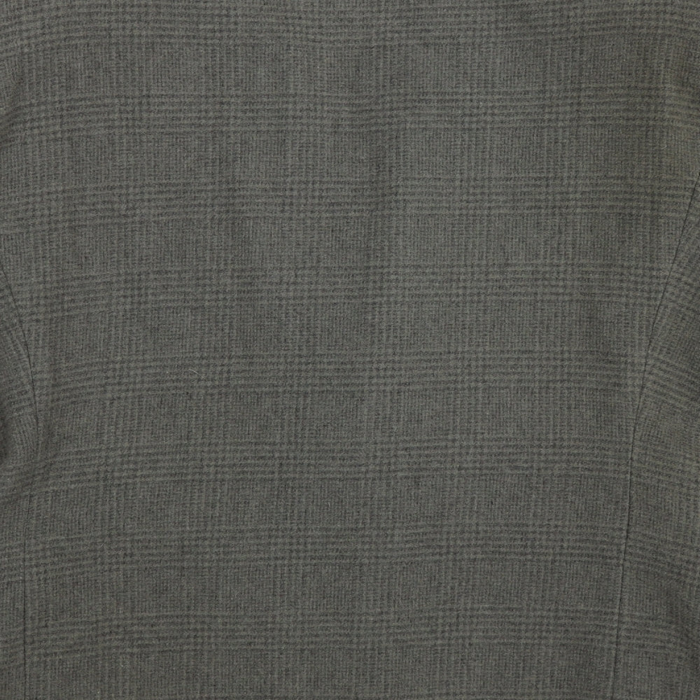 Topman Mens Grey Check Knit Jacket Blazer Size M