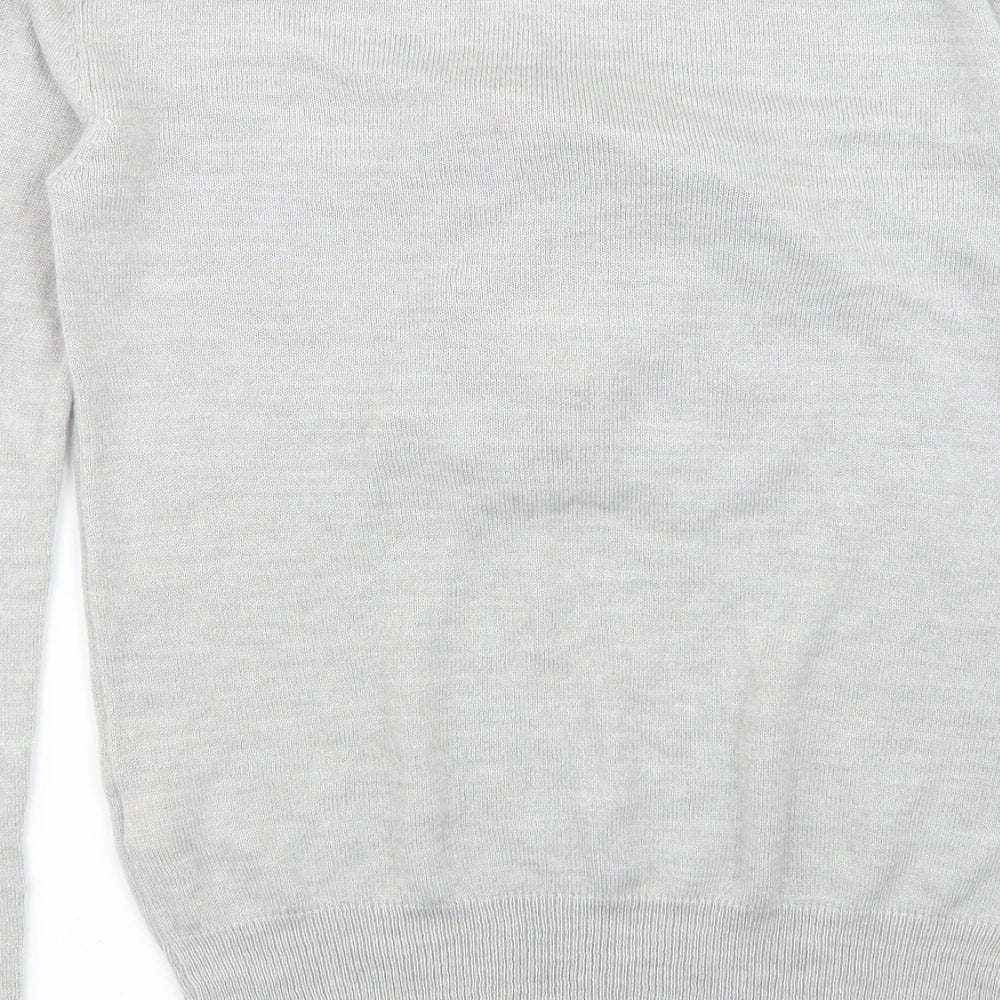 Primark Womens Grey Animal Print Pullover Sweatshirt Size 6 - CHRISMTAS