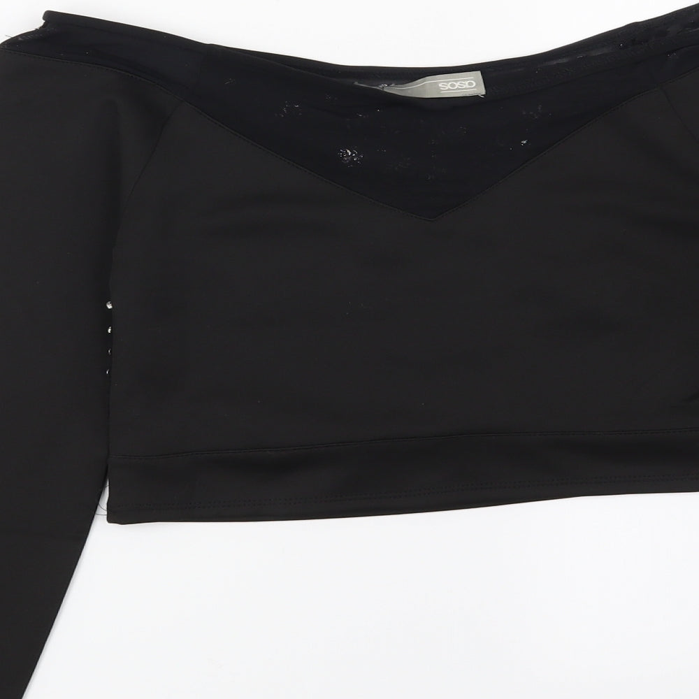 ASOS Womens Black Basic Blouse Size 10