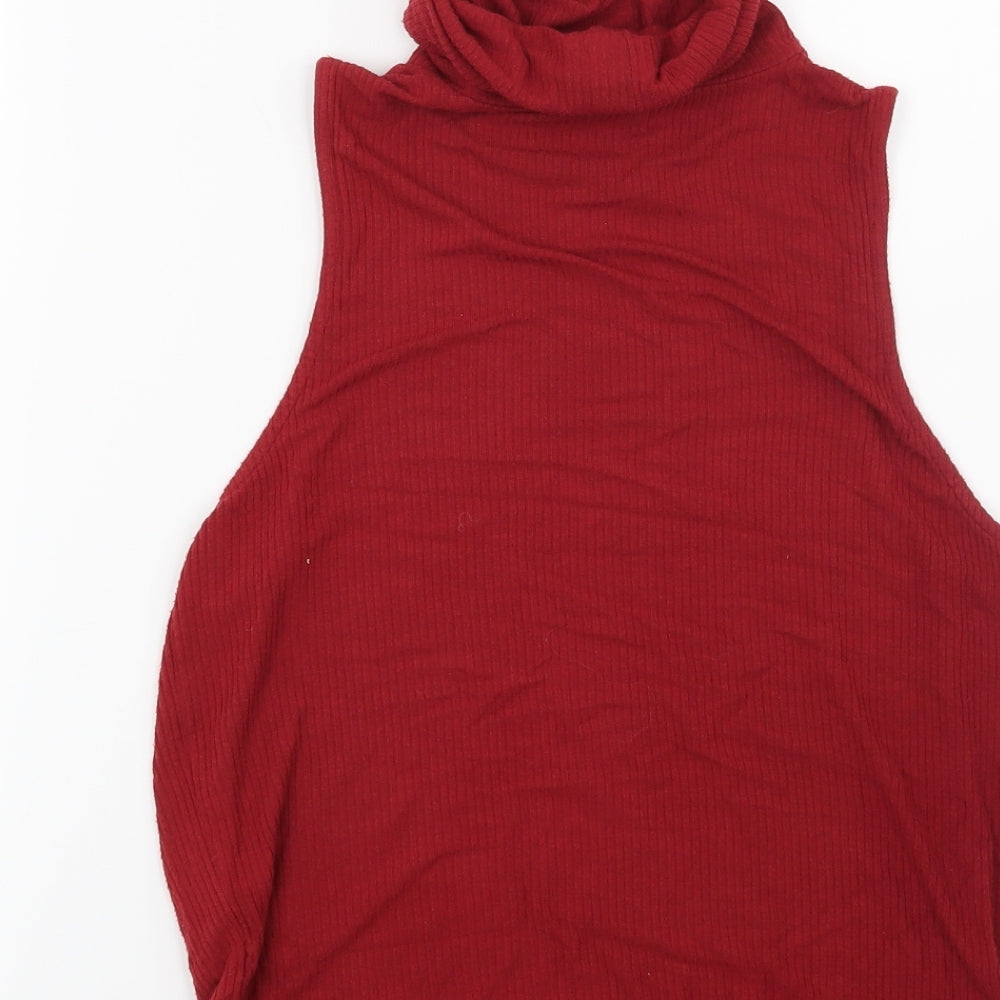 H&M Womens Red Basic Blouse Size M