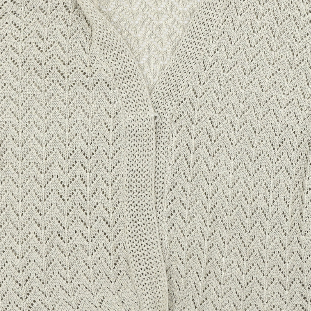 Gazelle London Womens Beige Cardigan Jumper Size 2XL