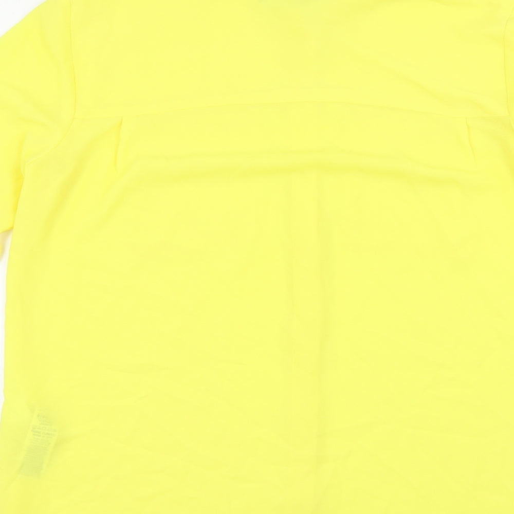 M&S Womens Yellow Basic Button-Up Size 12