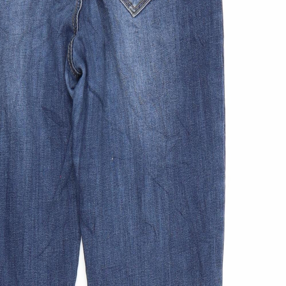 Preworn Womens Blue Denim Straight Jeans Size 36 in L26 in