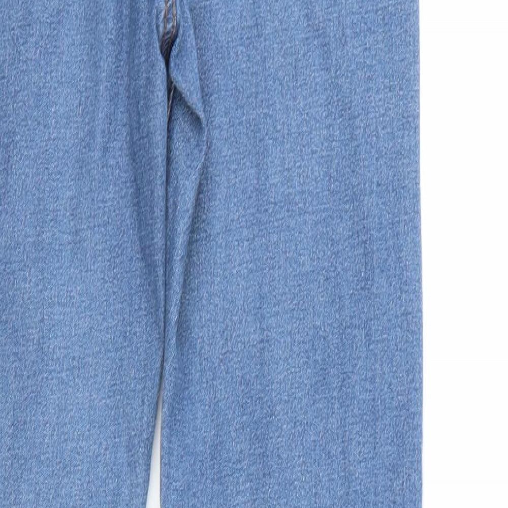 Denim & Co. Womens Blue Denim Straight Jeans Size 12 L31 in