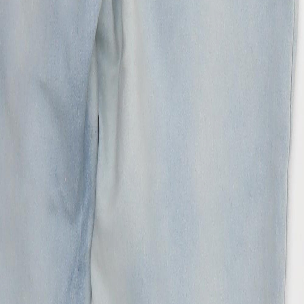 Denim & Co. Womens Blue Denim Straight Jeans Size 14 L30 in