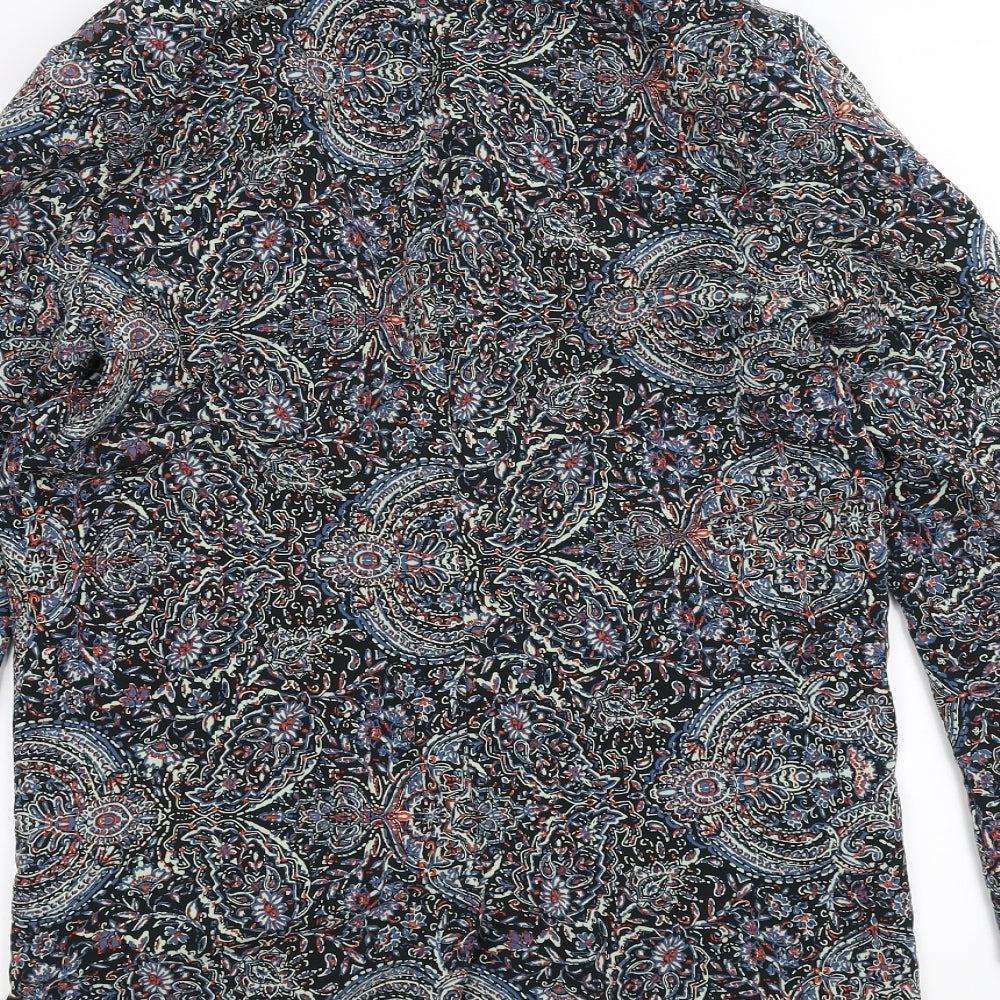 New Look Womens Black Floral Jacket Size 12