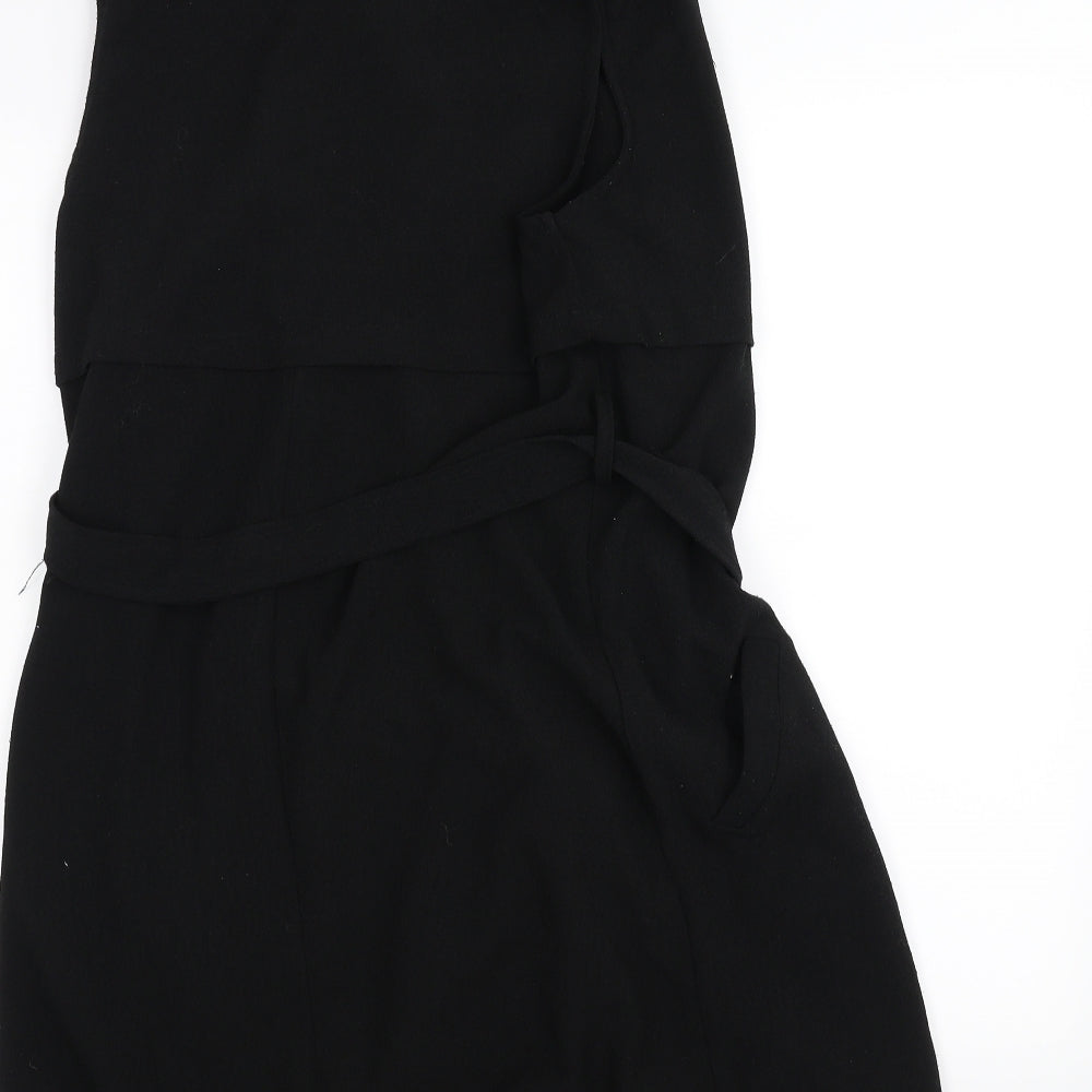 comeo rose Womens Black Jacket Size 8 - Belted