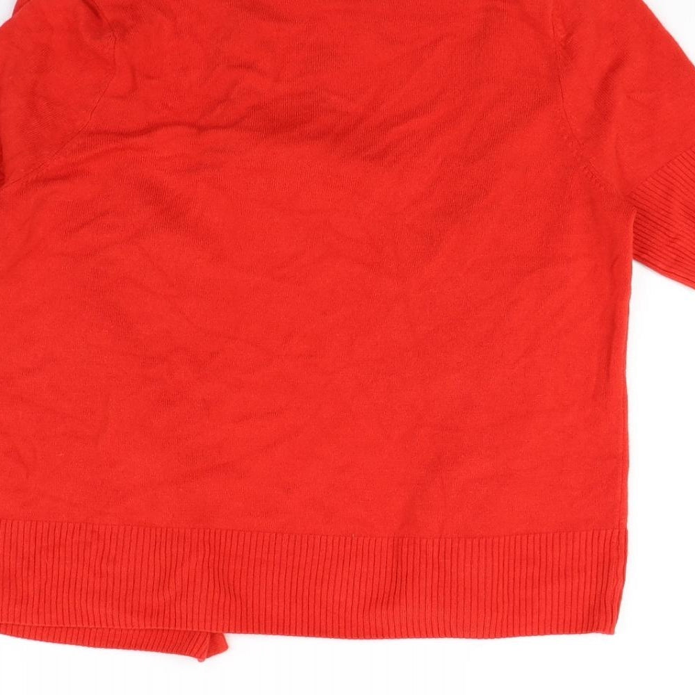 TU Womens Red Cardigan Jumper Size 14