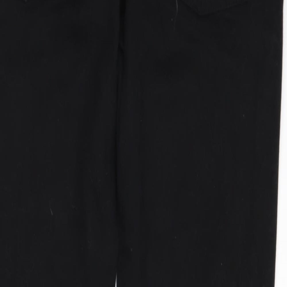 Dorothy Perkins Womens Black Denim Straight Jeans Size 10 L28 in