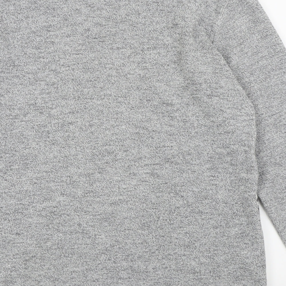 pure and natural Womens Grey Floral Pullover Jumper Size M