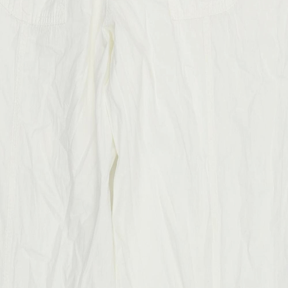 Simply Be Womens White Trousers Size 14 L26 in