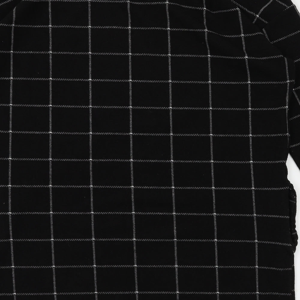 River Island Womens Black Check Fit & Flare Size 10