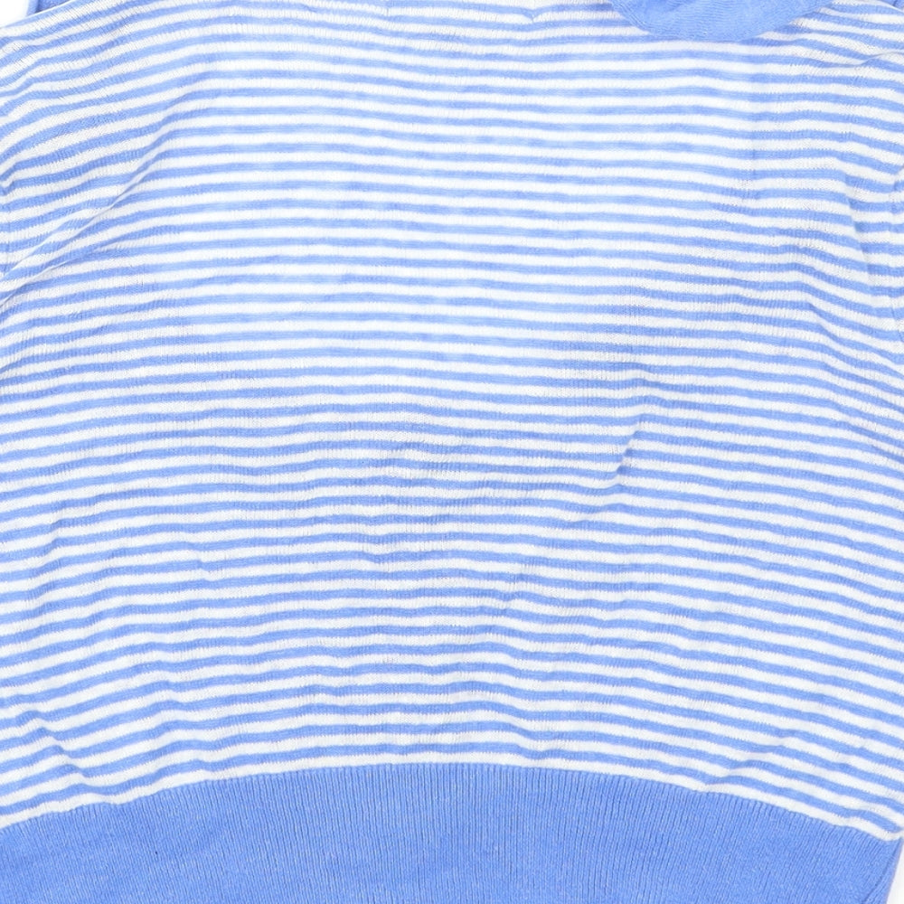 Red Herring Womens Blue Striped Cardigan Jumper Size 12