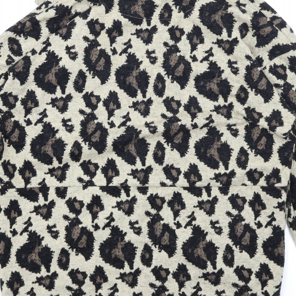 NEXT Girls Brown Animal Print Jacket Size 12 Years