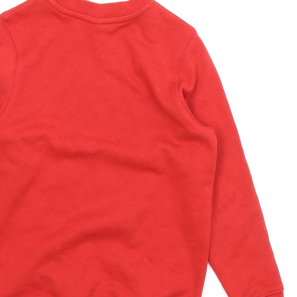 TU Boys Red Pullover Jumper Size 6 Years