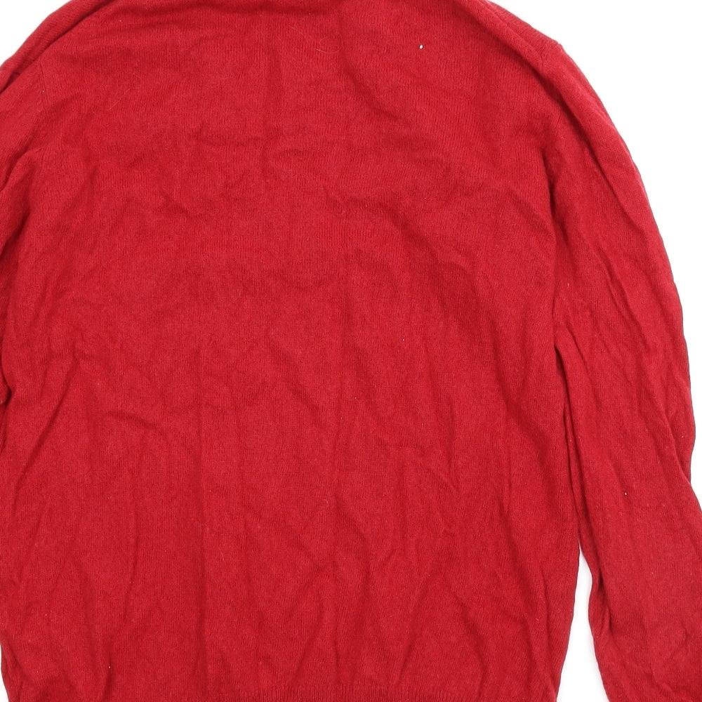 Isle Essentials Womens Red Pullover Jumper Size L