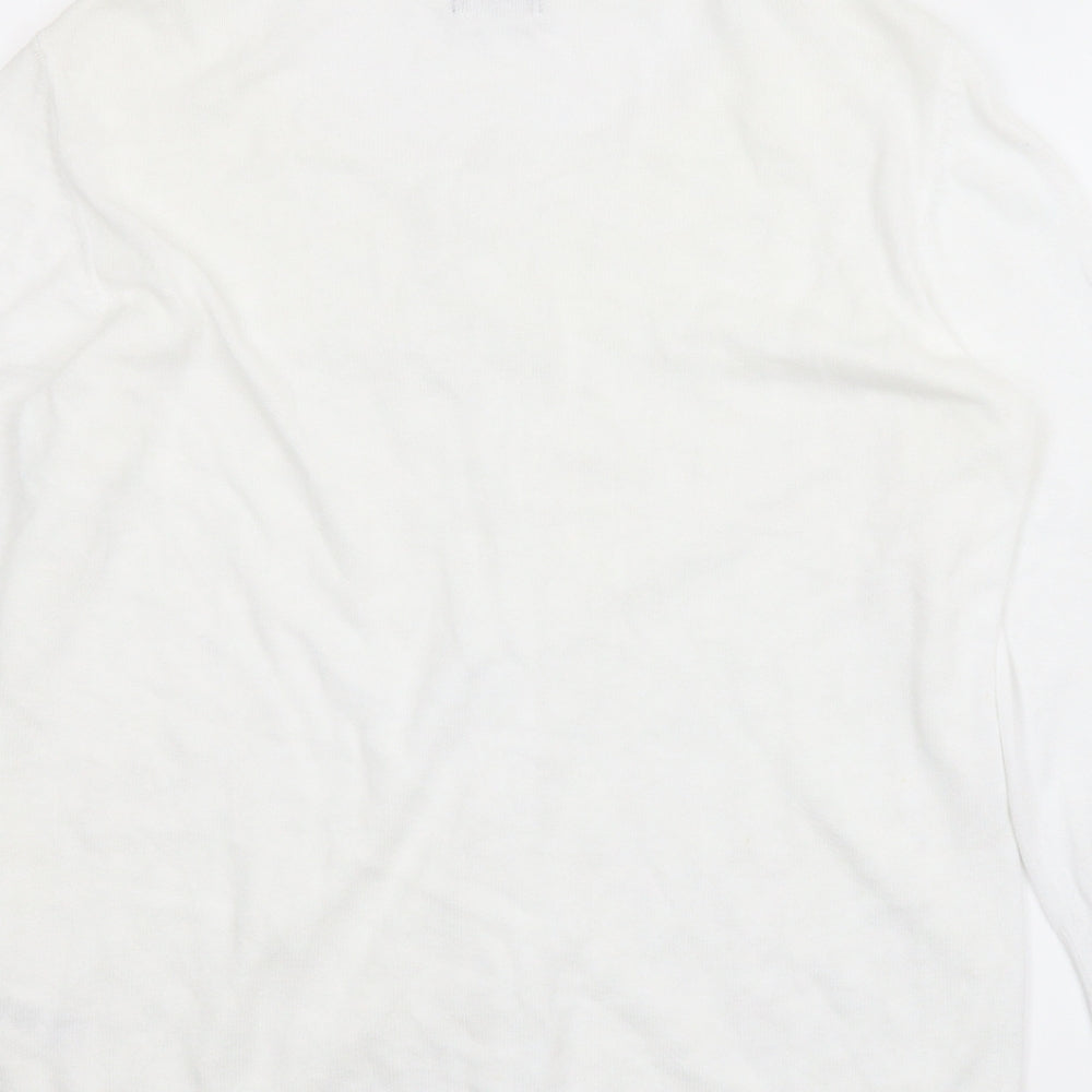 F&F Womens White Floral Cardigan Jumper Size 12
