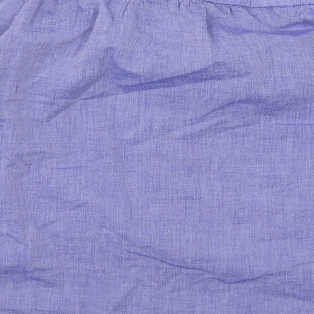 Miss Selfridge Womens Blue Basic Blouse Size 8