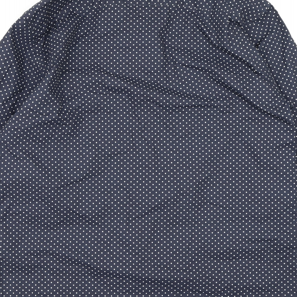 Peter Werth Mens Blue Polka Dot Button-Up Size M