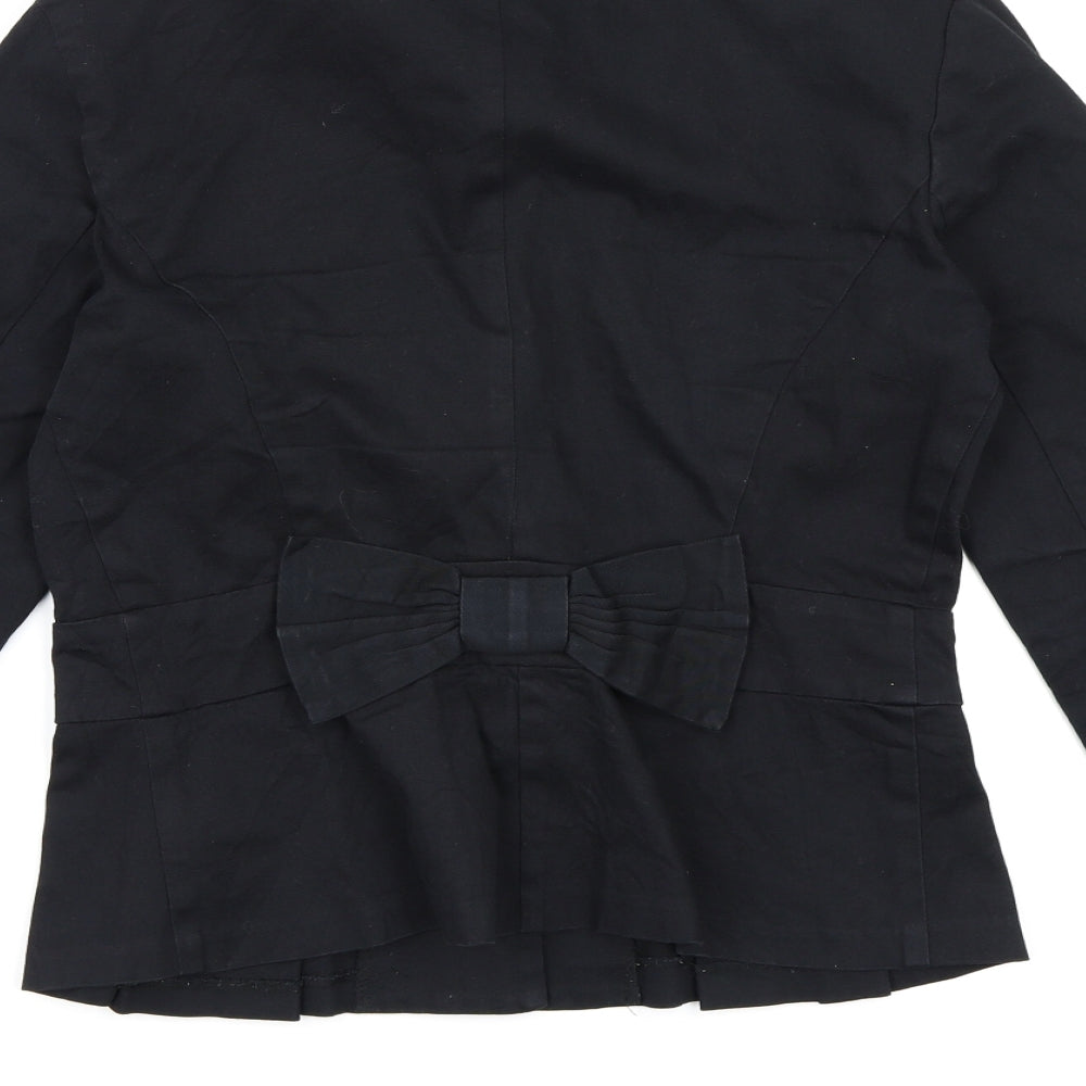 Lux Womens Black Jacket Blazer Size L