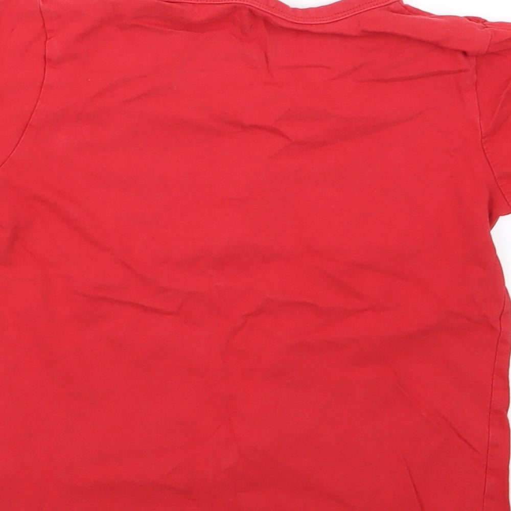Boys Boys Red Basic T-Shirt Size 5-6 Years