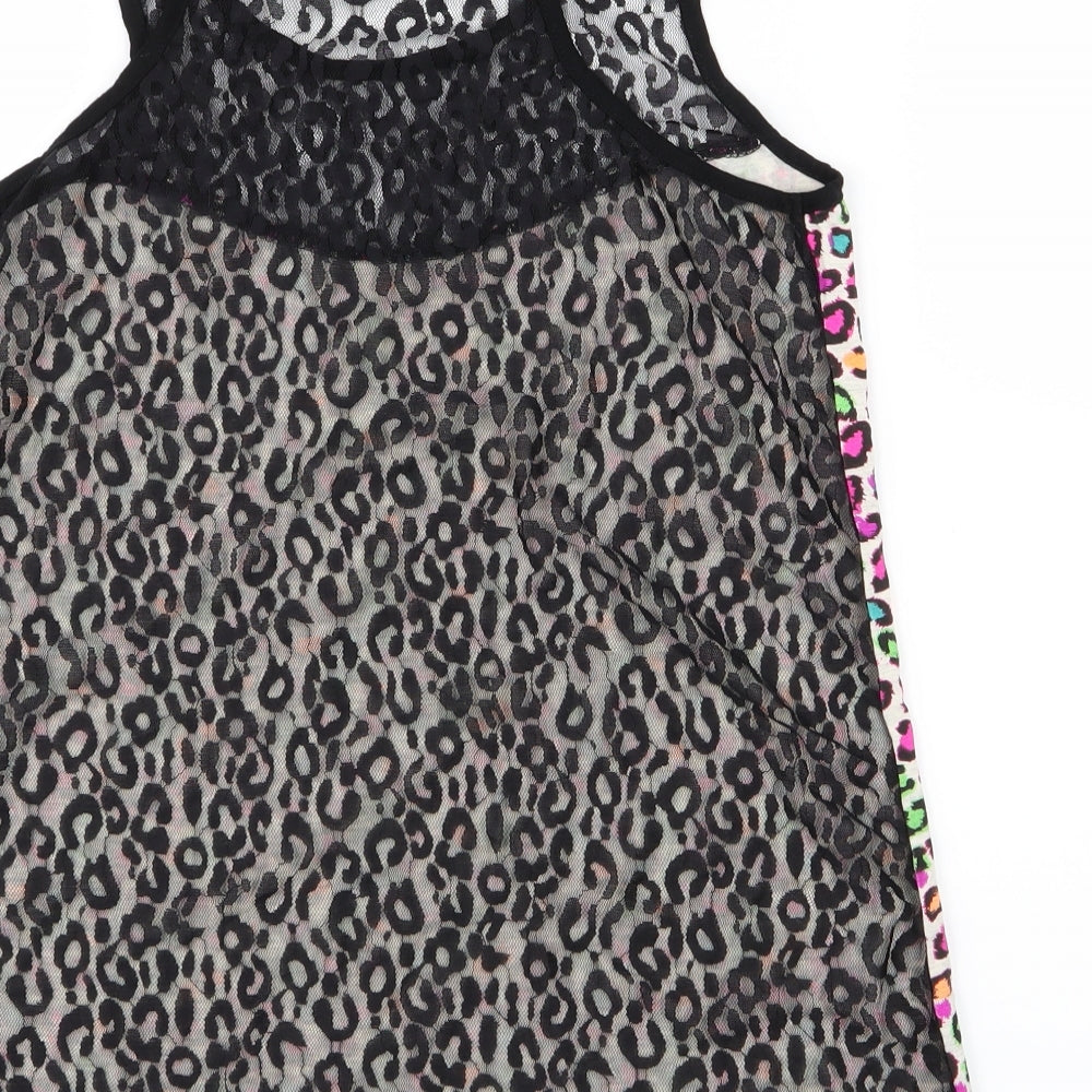 Preworn Womens Pink Animal Print Basic Tank Size 8