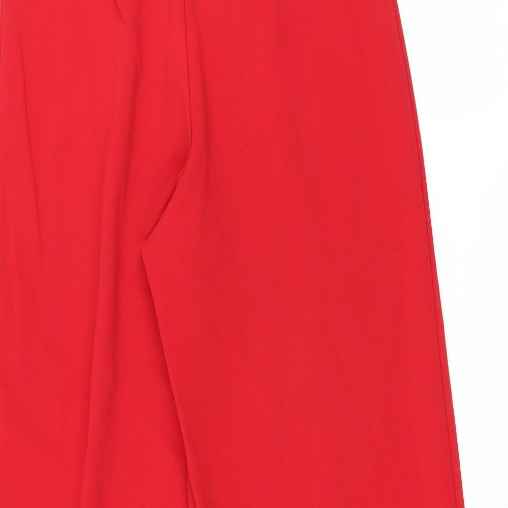 Miss Selfridge Womens Red Trousers Size 6 L22 in - cropped tie waist