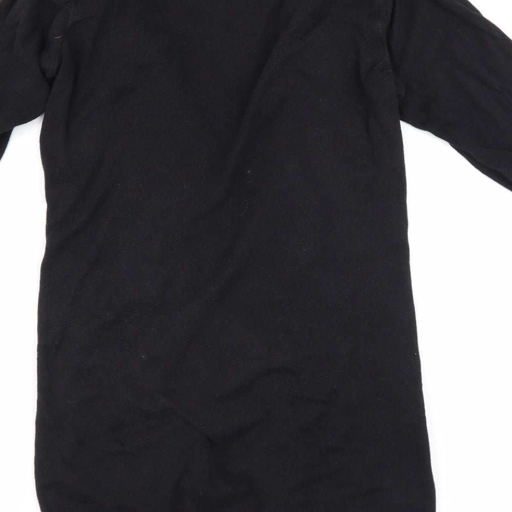 George Womens Black Cardigan Jumper Size 12 - Ruffle Detail