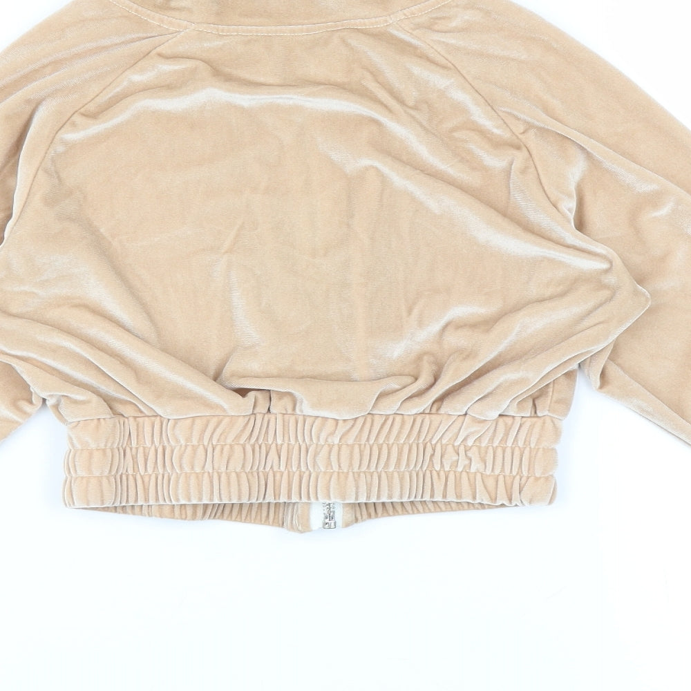 Preworn Womens Beige Full Zip Jumper Size S - cropped
