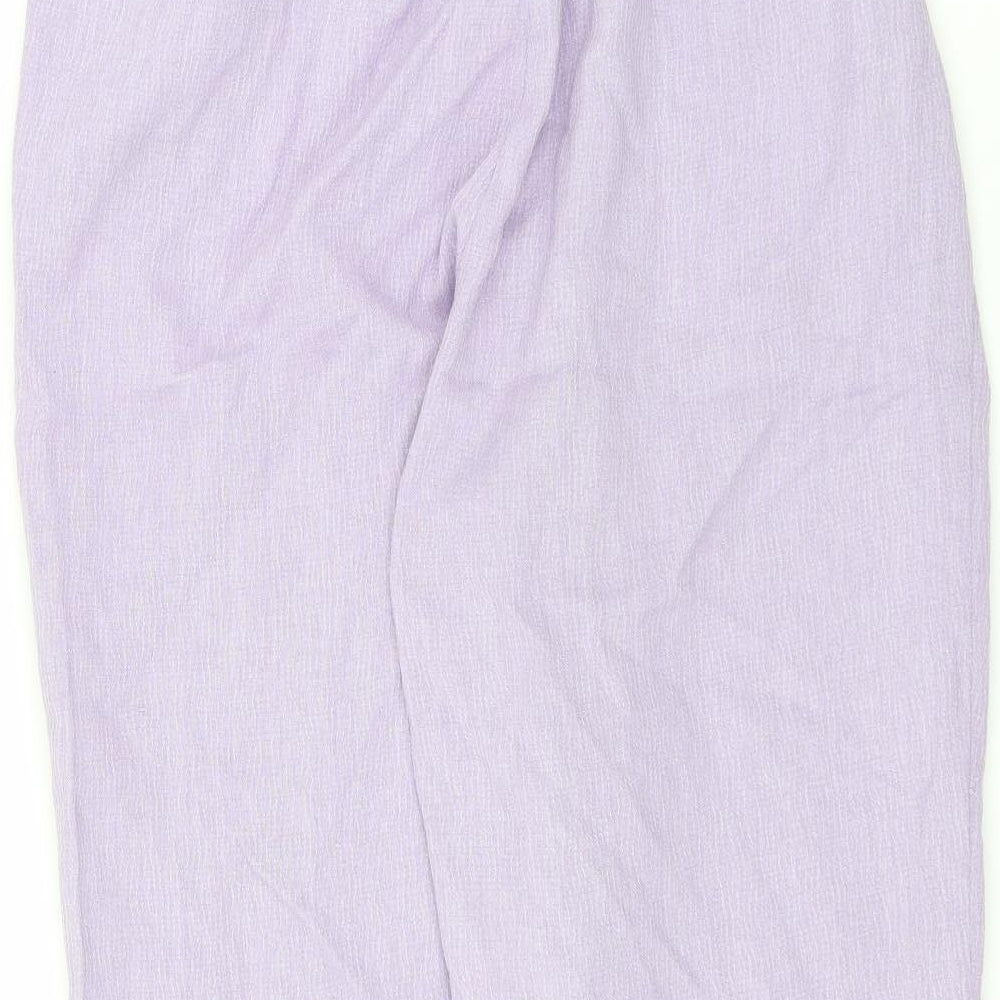 bm Collection Womens Purple Trousers Size 18 L21 in - cropped