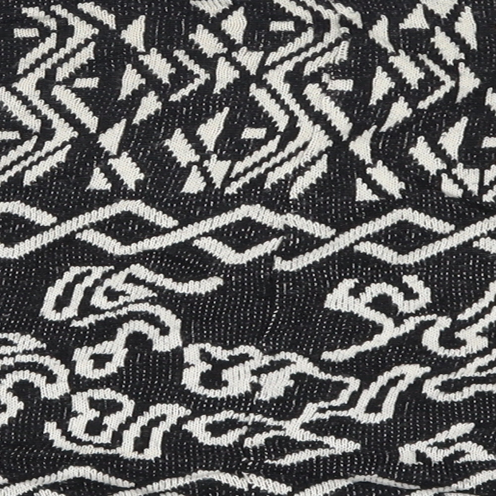Topshop Womens Black Geometric Pullover Jumper Size 10