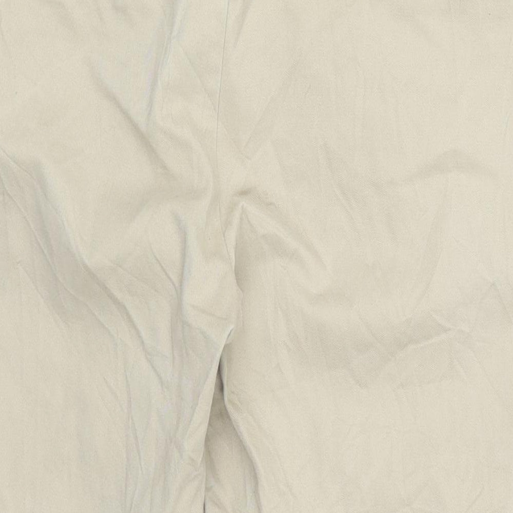 Marks and Spencer Womens Beige Cropped Trousers Size 12 L20 in