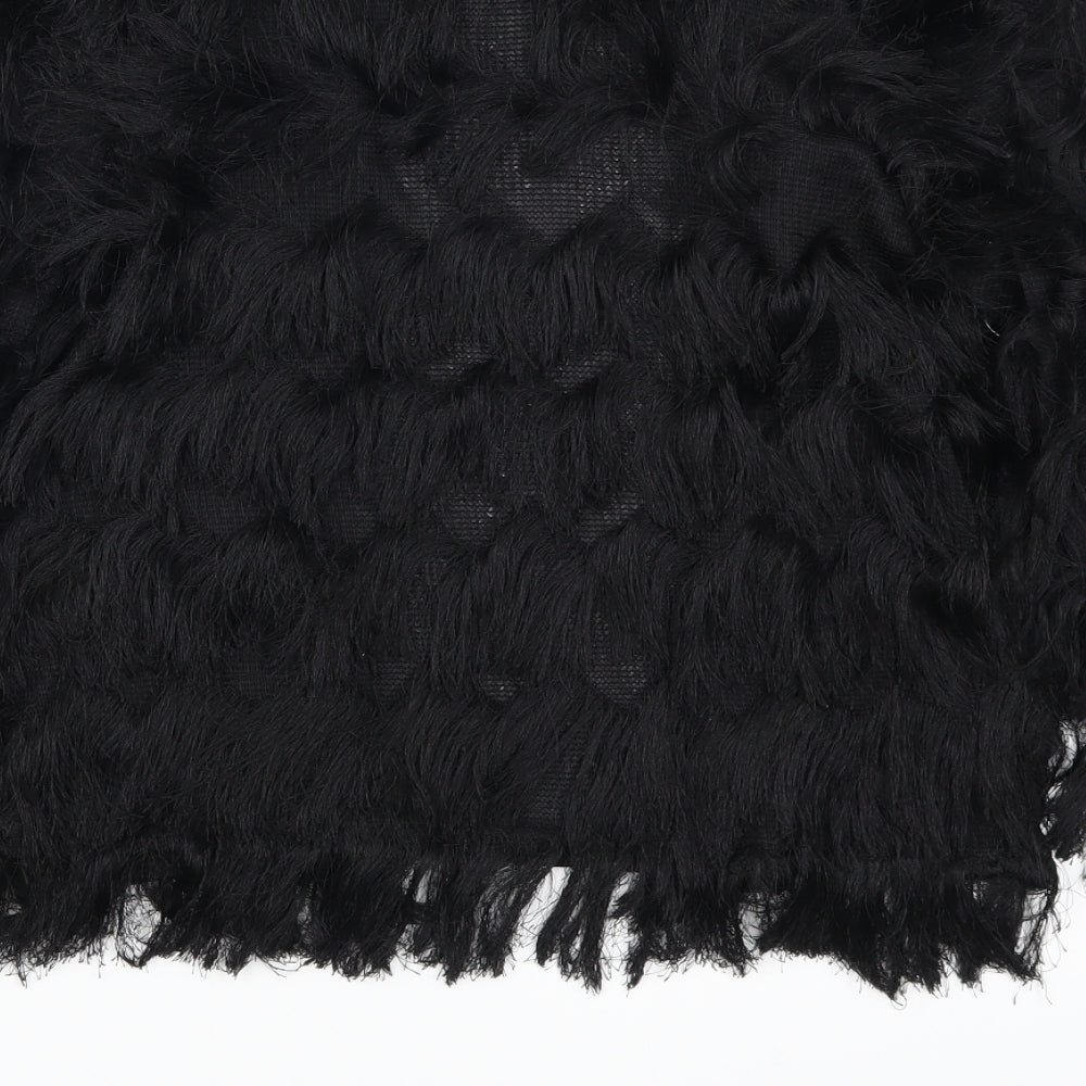 Primark Womens Black Cardigan Jumper Size 10 - Fluffy