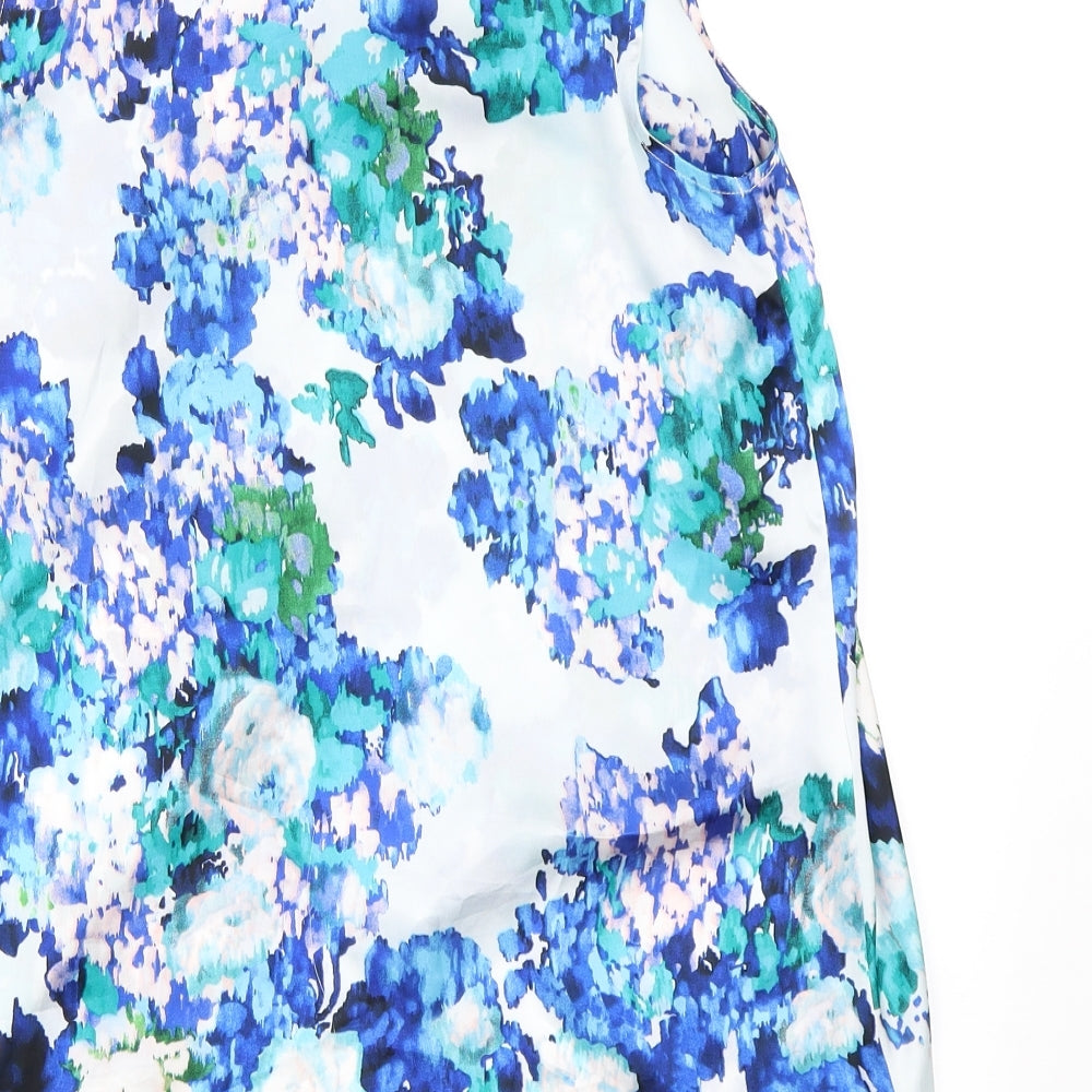 Belle Vere Womens Blue Basic Blouse Size 8