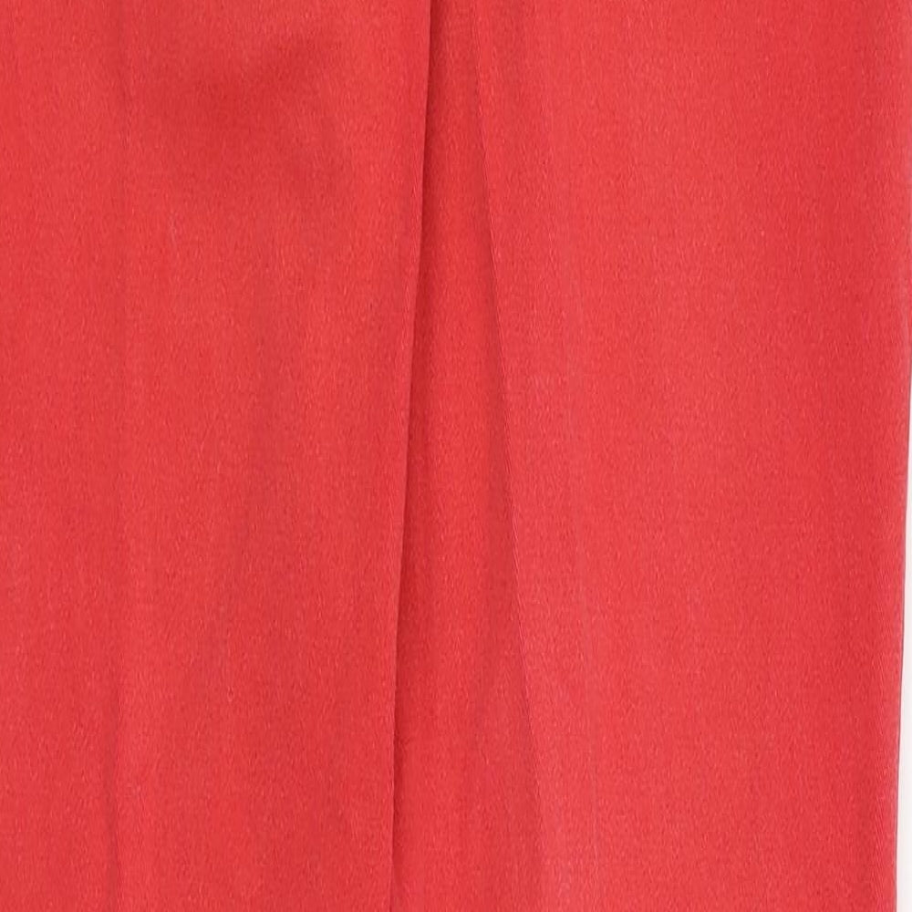 M&Co Womens Red Denim Straight Jeans Size 12 L29 in