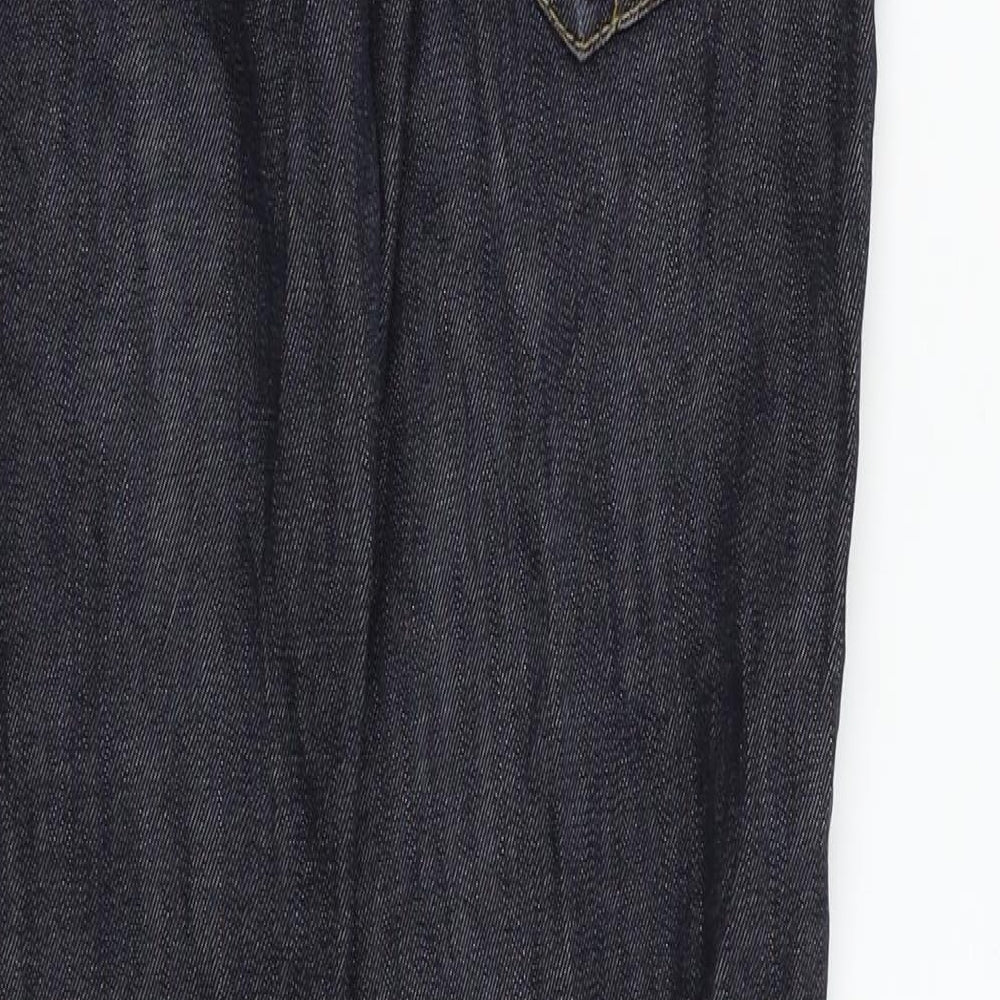 Gina Jeans Womens Blue Denim Straight Jeans Size 27 in L34 in