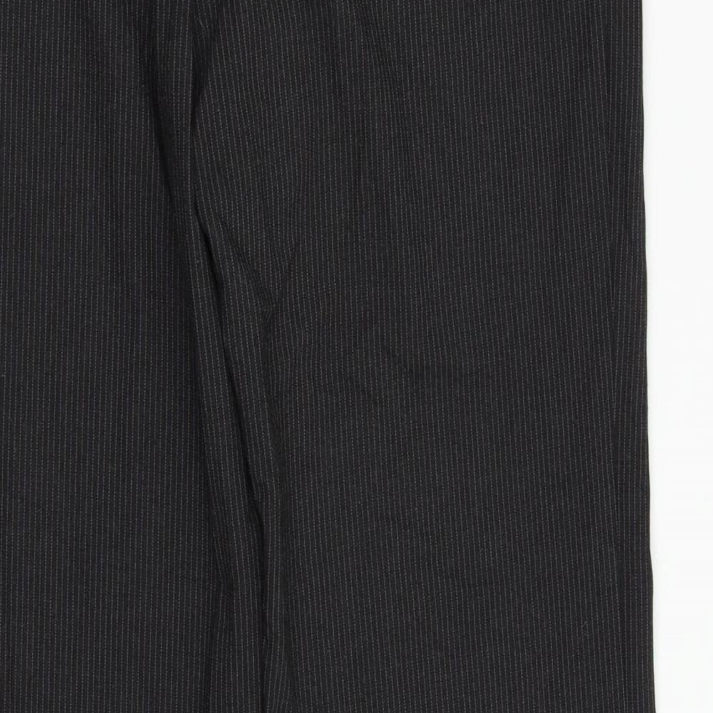 H& Womens Black Striped Dress Pants Trousers Size 6 L29 in