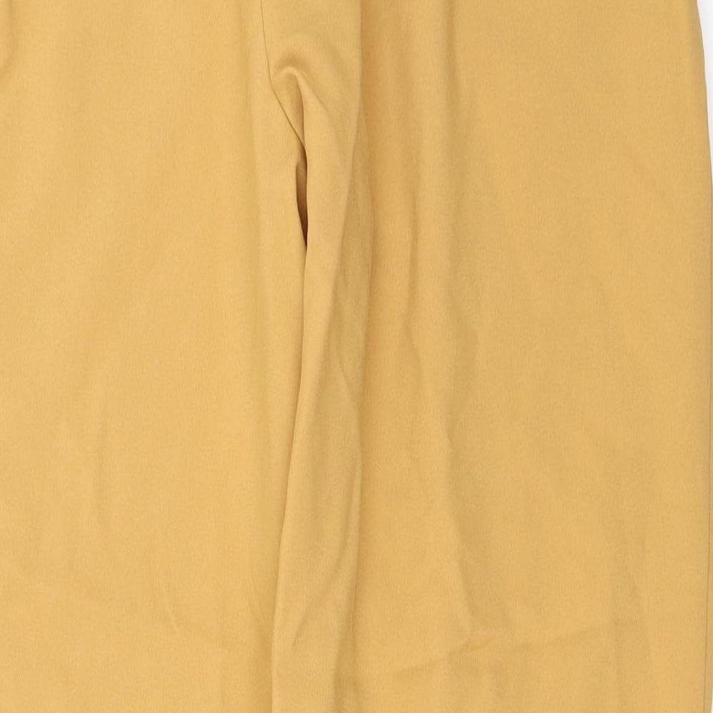 kaland Womens Yellow Trousers Size 14 L25 in