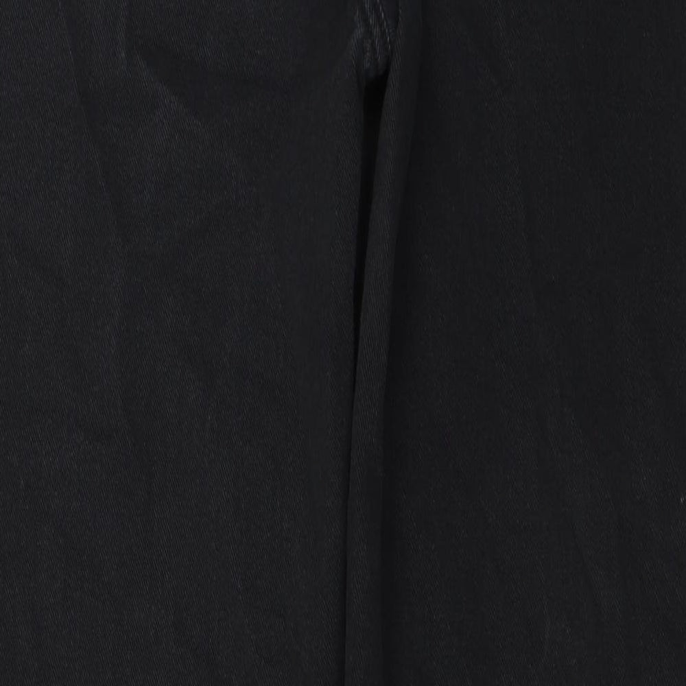 regular stretch Mens Black Straight Jeans Size 32 in L25 in
