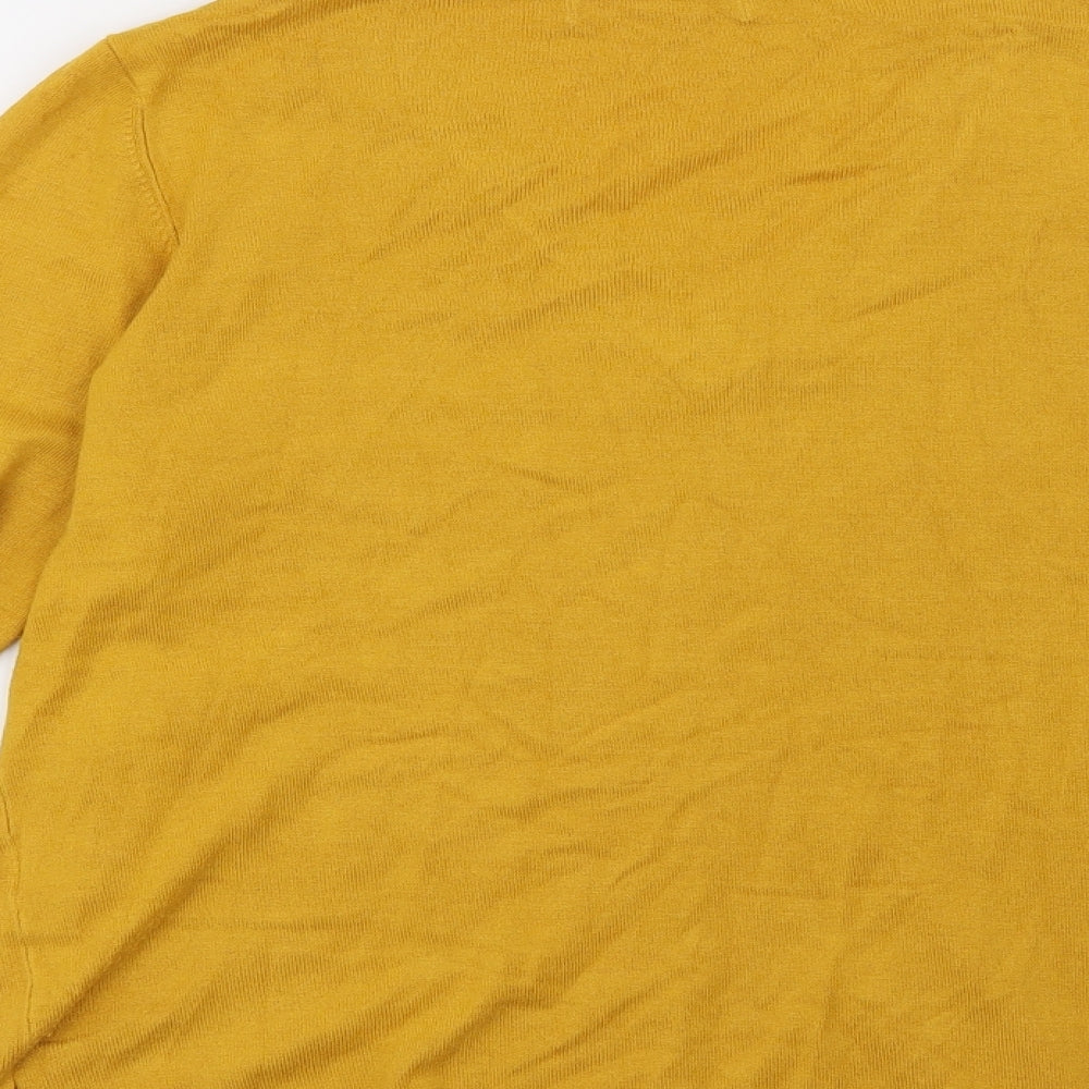 Nutmeg Womens Yellow Pullover Jumper Size 10