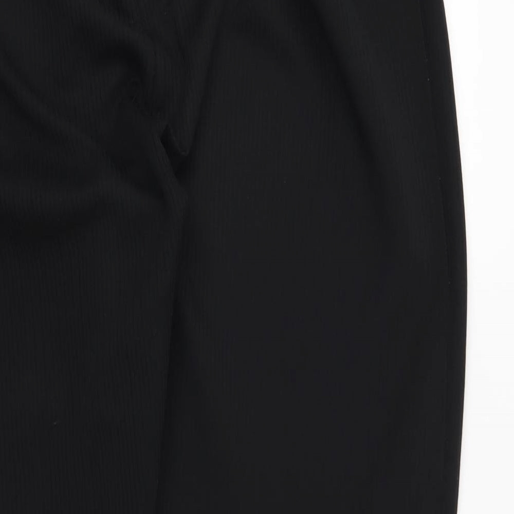 Preworn Womens Black Striped Trousers Size 24 L26 in