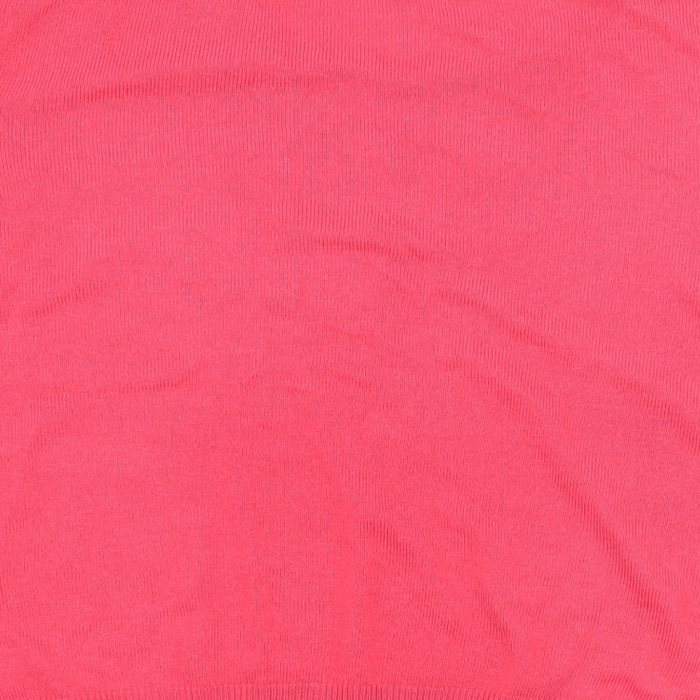 Marks and Spencer Womens Pink Knit Basic T-Shirt Size 16