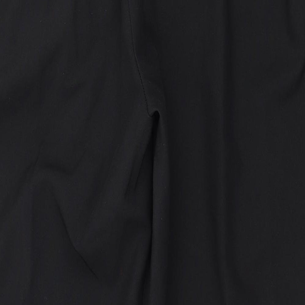Preworn Womens Black Trousers Size 18 L26 in