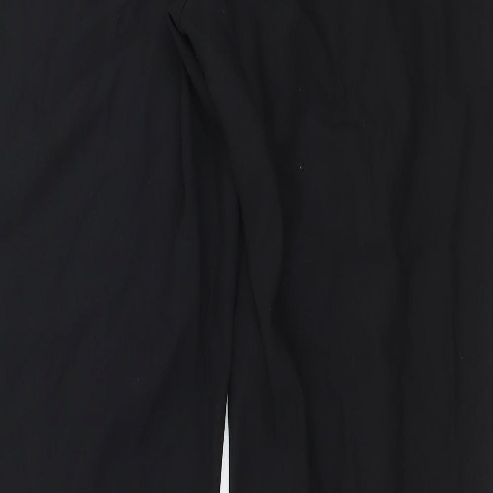 Marks and Spencer Womens Black Striped Trousers Size 8 L30 in