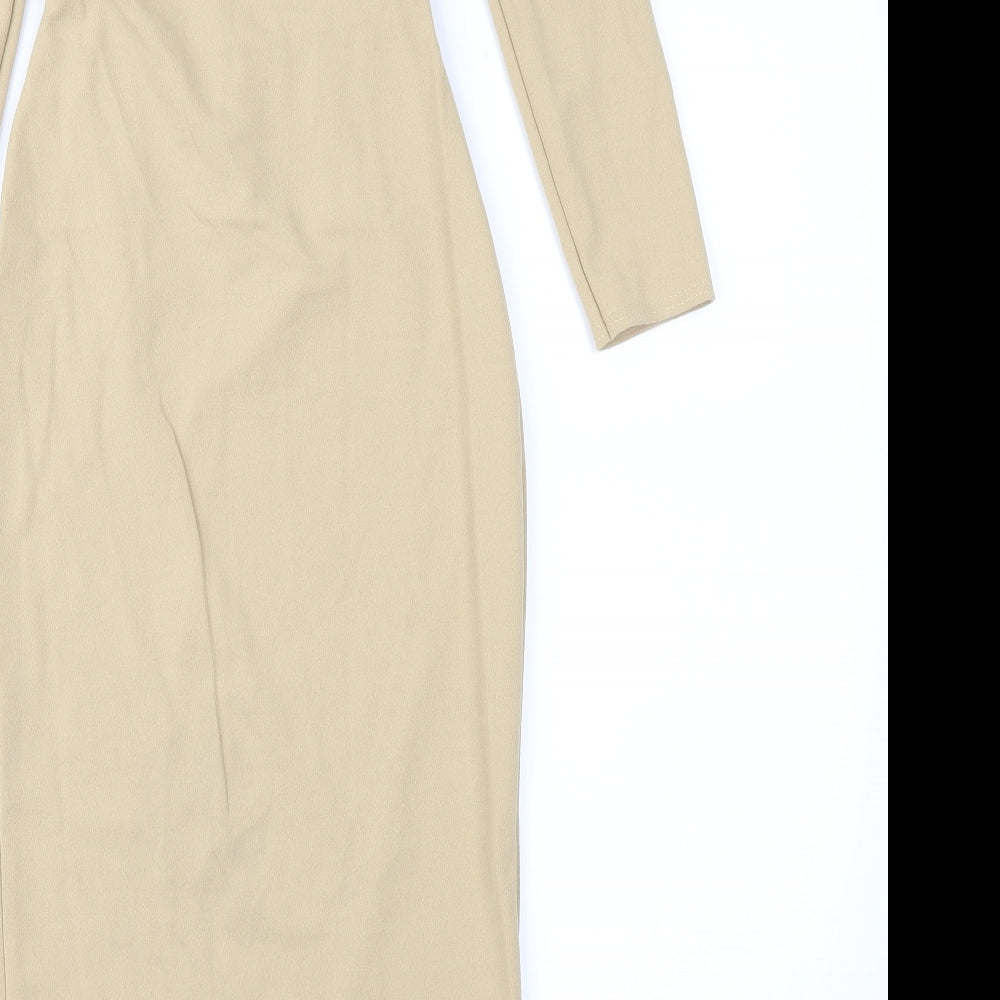 Pretty Lady Womens Brown Sheath Size 8