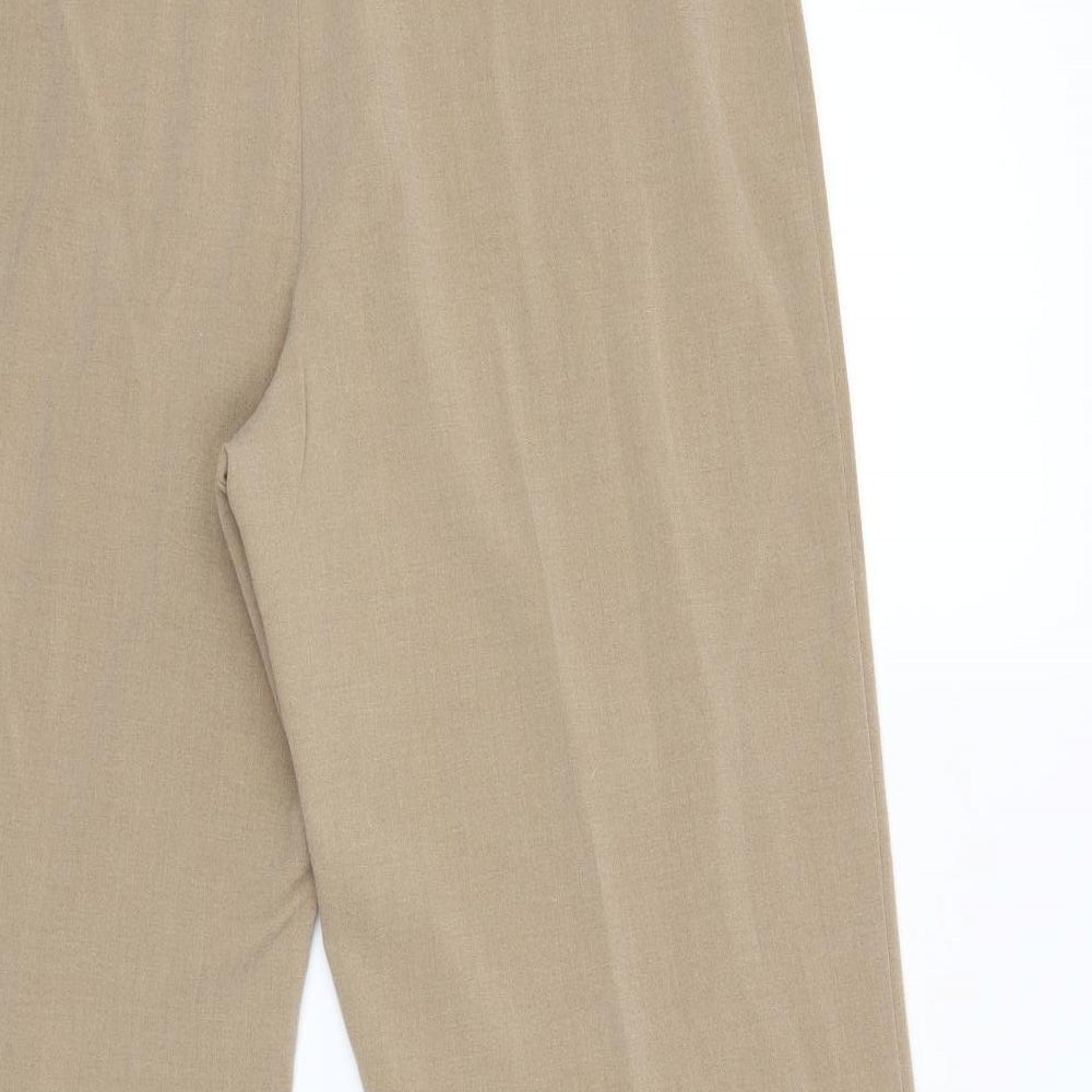 Stockshop Womens Beige Trousers Size 14 L26 in